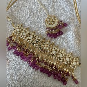 Tikka and Necklace Set - Indian Jewelry